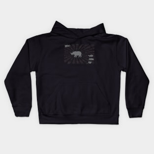 veg rhino Kids Hoodie